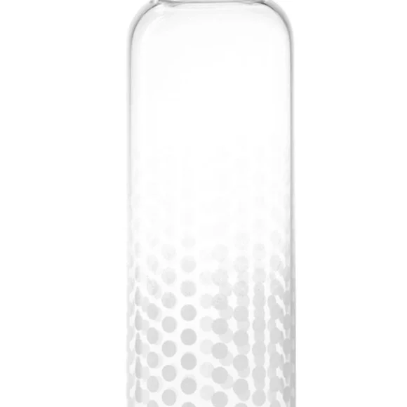 Fondation LOUIS VUITTON Glass Water Bottle Polka Dot Bamboo Lid Paris - Picture 7 of 7